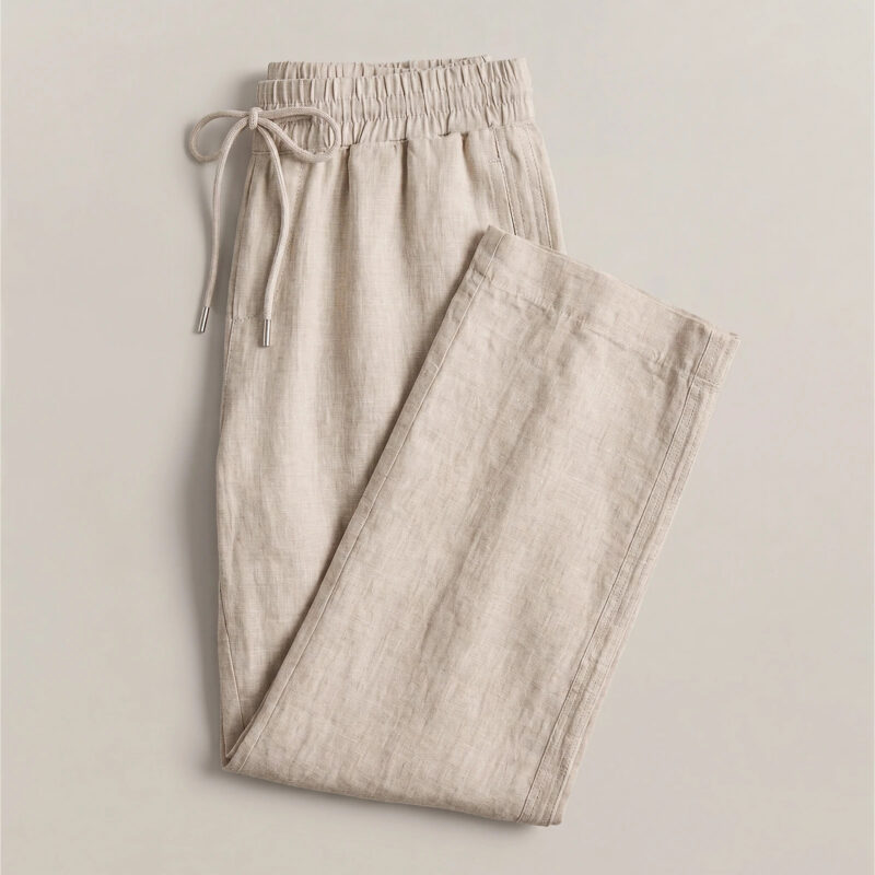 100% European Linen Wide Leg Pants