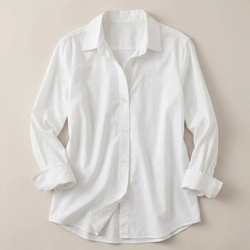100% Organic Cotton Poplin Long Sleeve Shirt