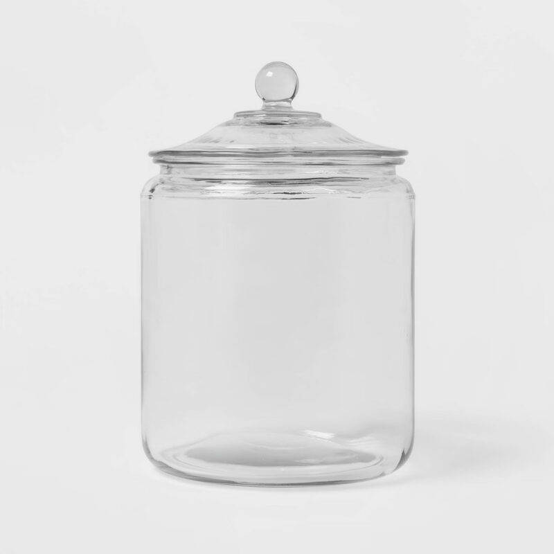 138oz Glass Jar and Lid - Threshold™: Clear Glass Container, Cookie & Candy Storage, Hand Wash,...