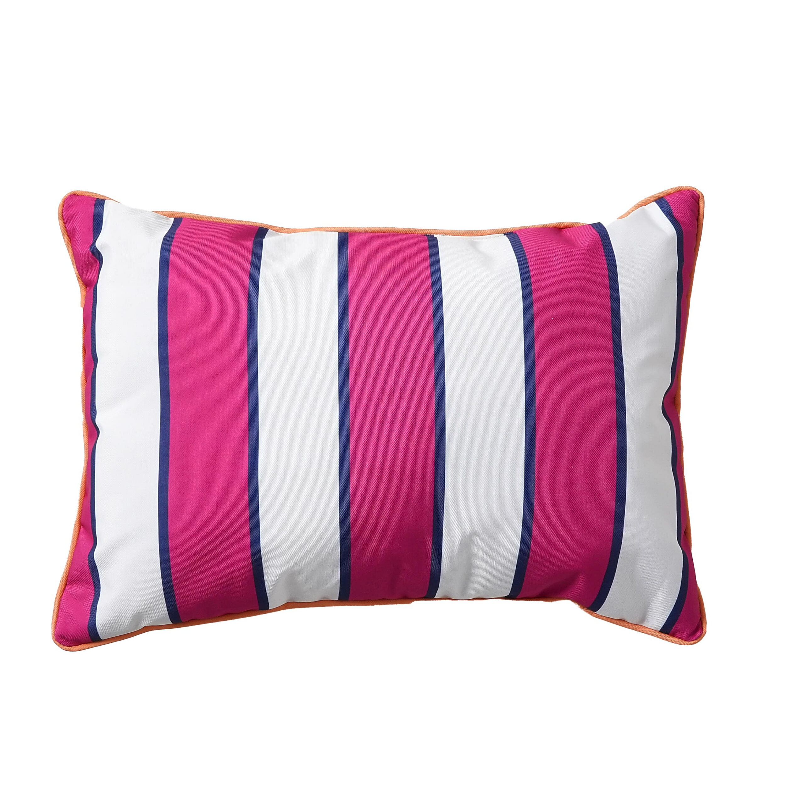 14" x 20" Striped Lumbar Outdoor Pillow by Ashlandu00ae, Color: Pink | Michaels