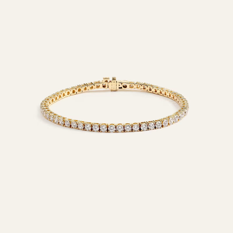 14K Gold Lab Grown Diamond Tennis Bracelet - 5ctw Quince Lab Diamonds