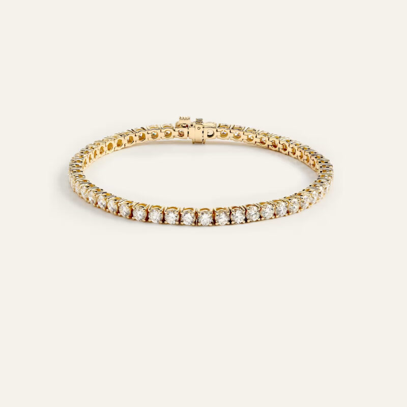14K Gold Lab Grown Diamond Tennis Bracelet - 7ctw Quince Lab Diamonds
