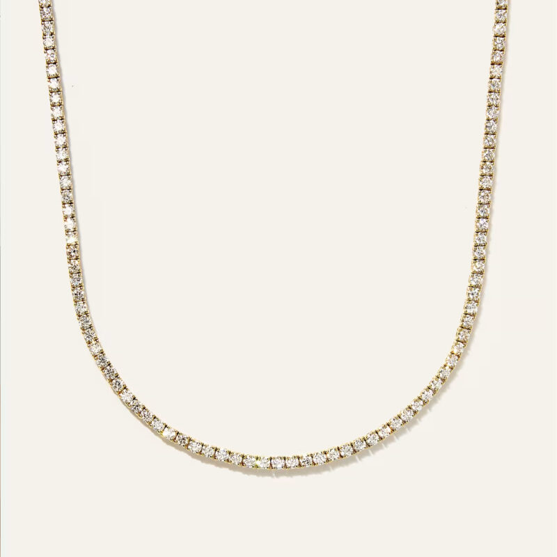 14K Gold Lab Grown Diamond Tennis Necklace - 5ctw Quince Lab Diamonds