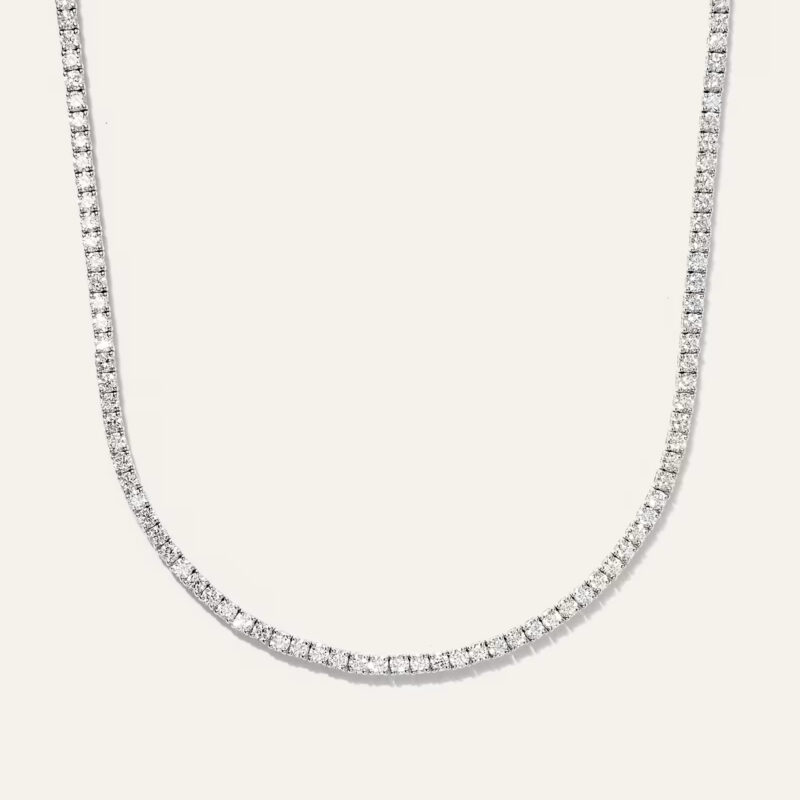 14K Gold Lab Grown Diamond Tennis Necklace - 7ctw Quince Lab Diamonds