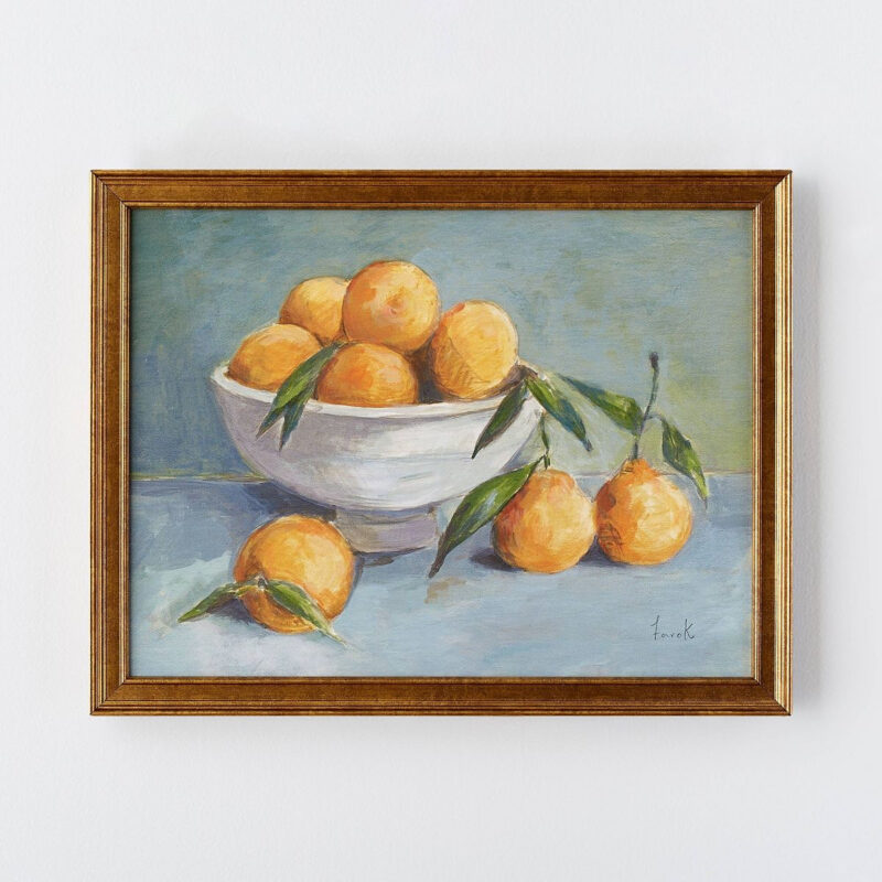 18" x 14" Citrus Harvest Framed Wall Canvas Antique Gold - Threshold™ designed with Studio McGe...