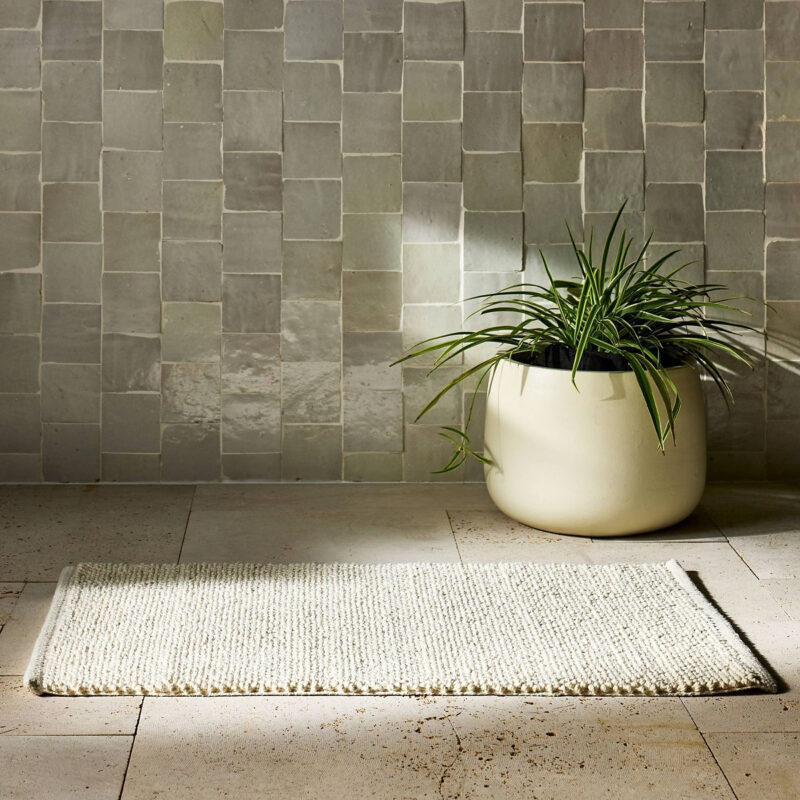 21"x34" Textured Bath Mat Natural - Casaluna™