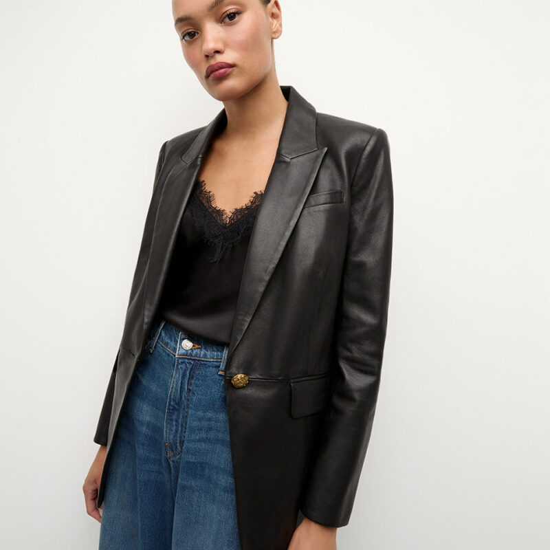 Vega Leather Dickey Jacket from Veronica Beard