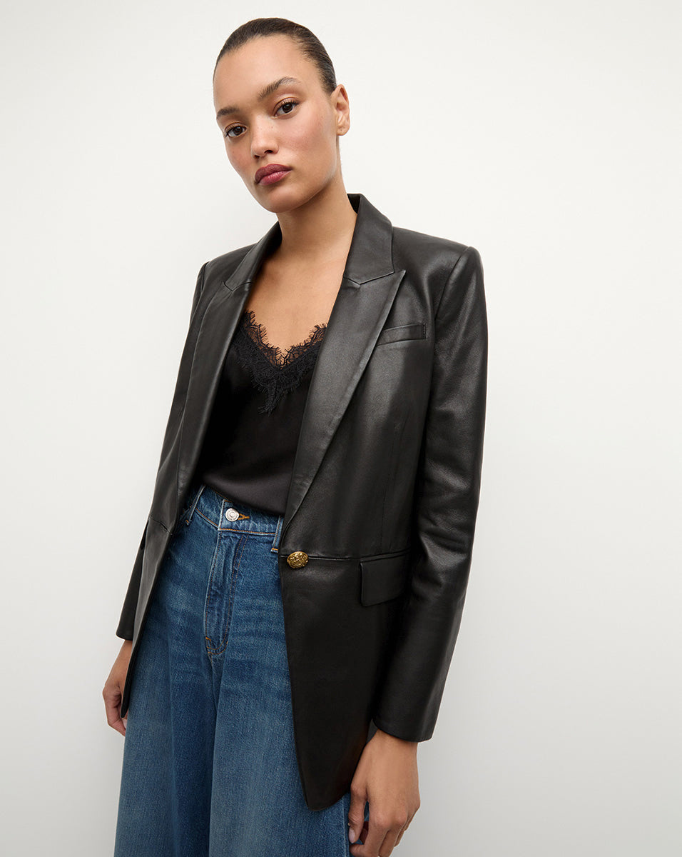 Vega Leather Dickey Jacket from Veronica Beard
