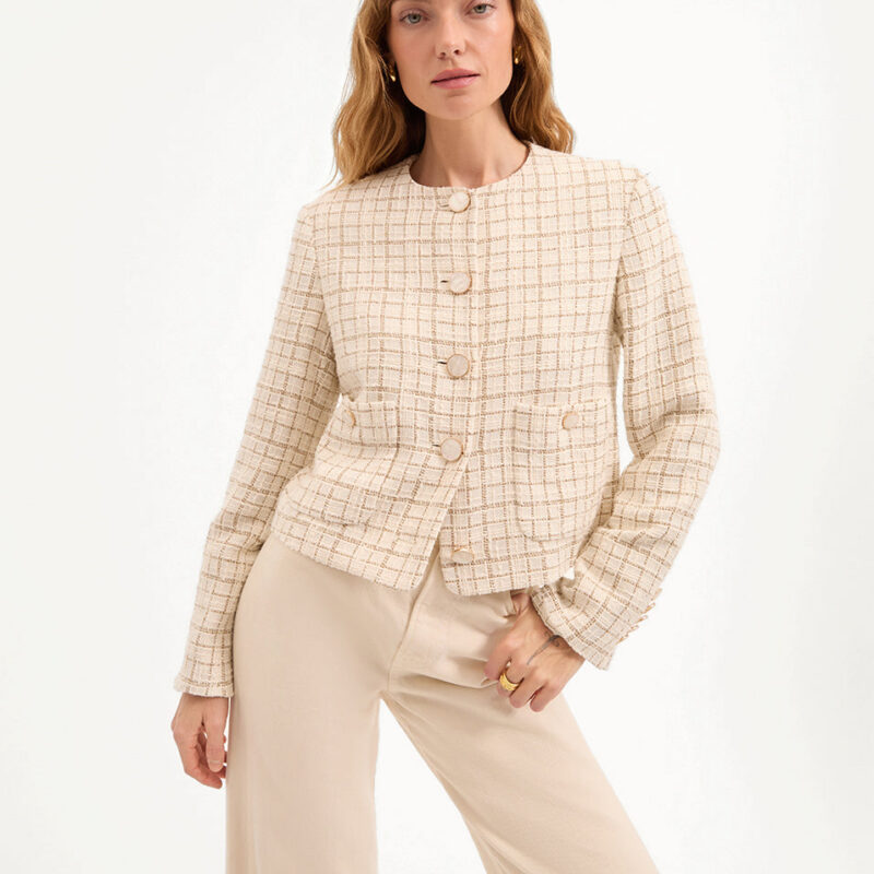 Andrea Metallic Tweed Jacket from Veronica Beard
