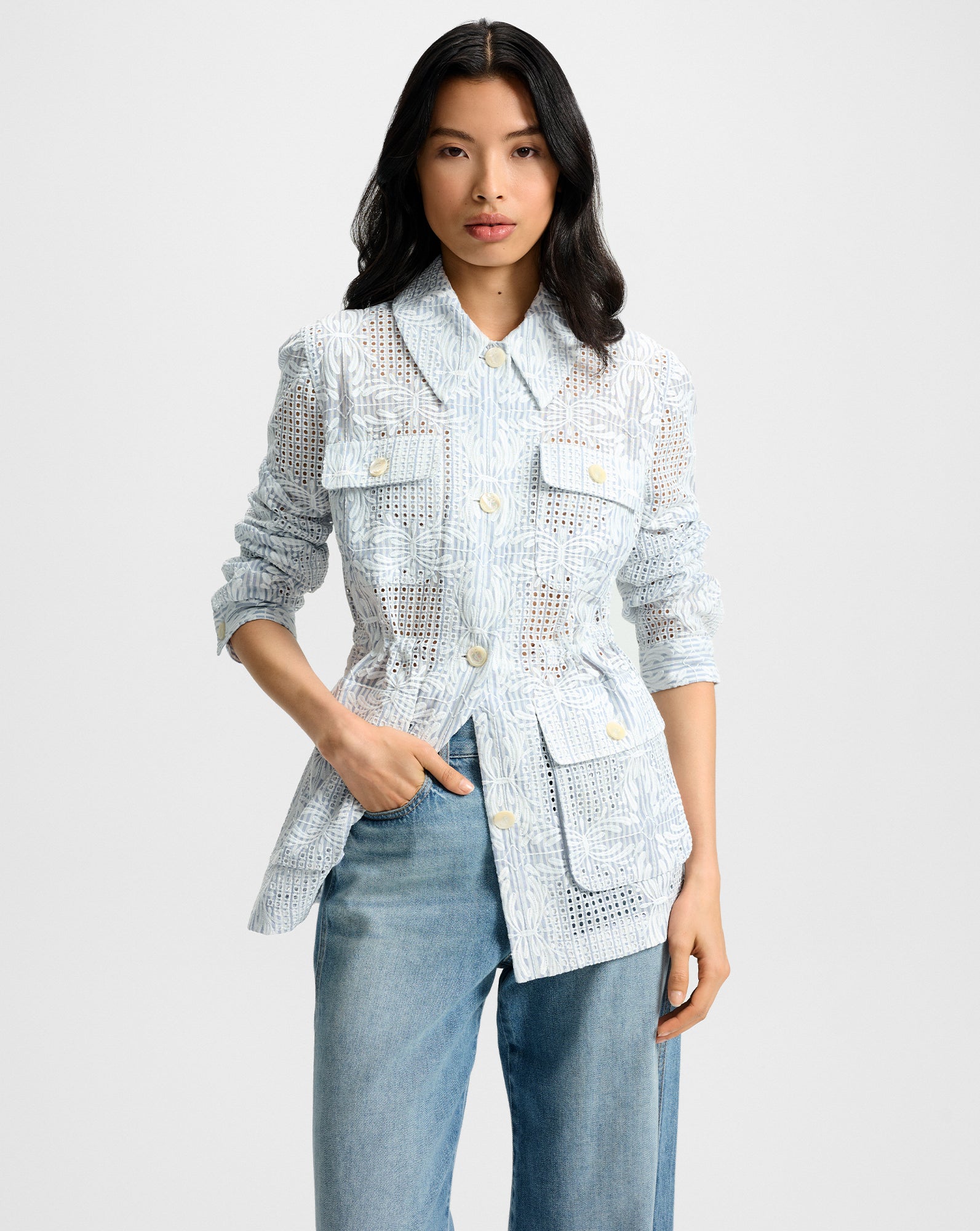 Kiki Eyelet Jacket from Veronica Beard