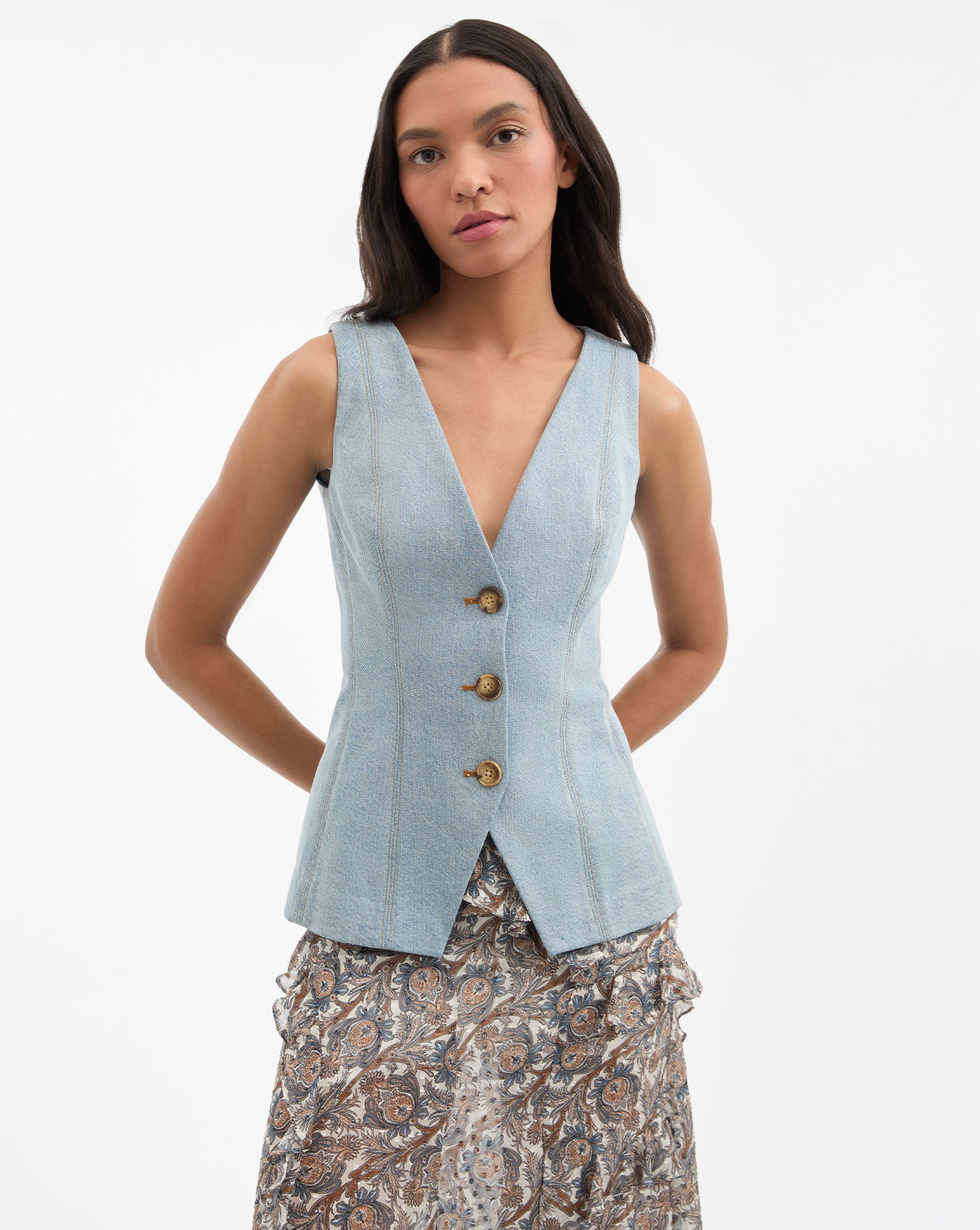 Avalina Denim Vest from Veronica Beard
