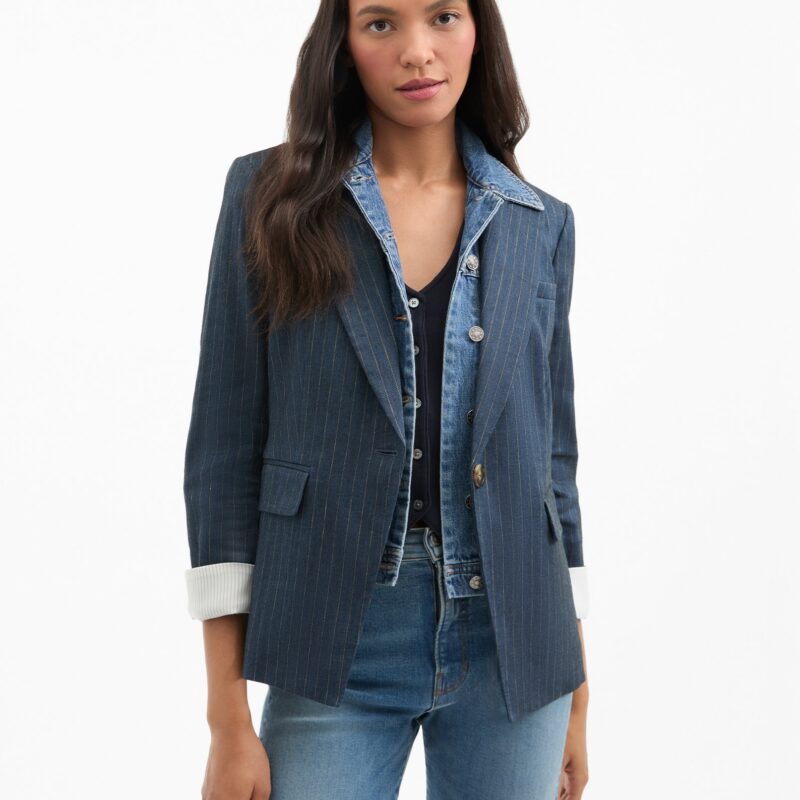 Obie Pinstripe Dickey Jacket from Veronica Beard