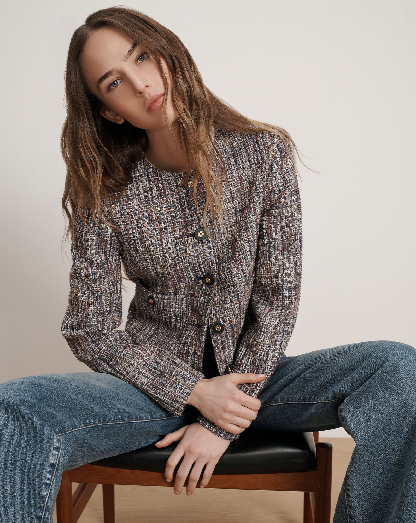Andrea Cotton Tweed Jacket from Veronica Beard