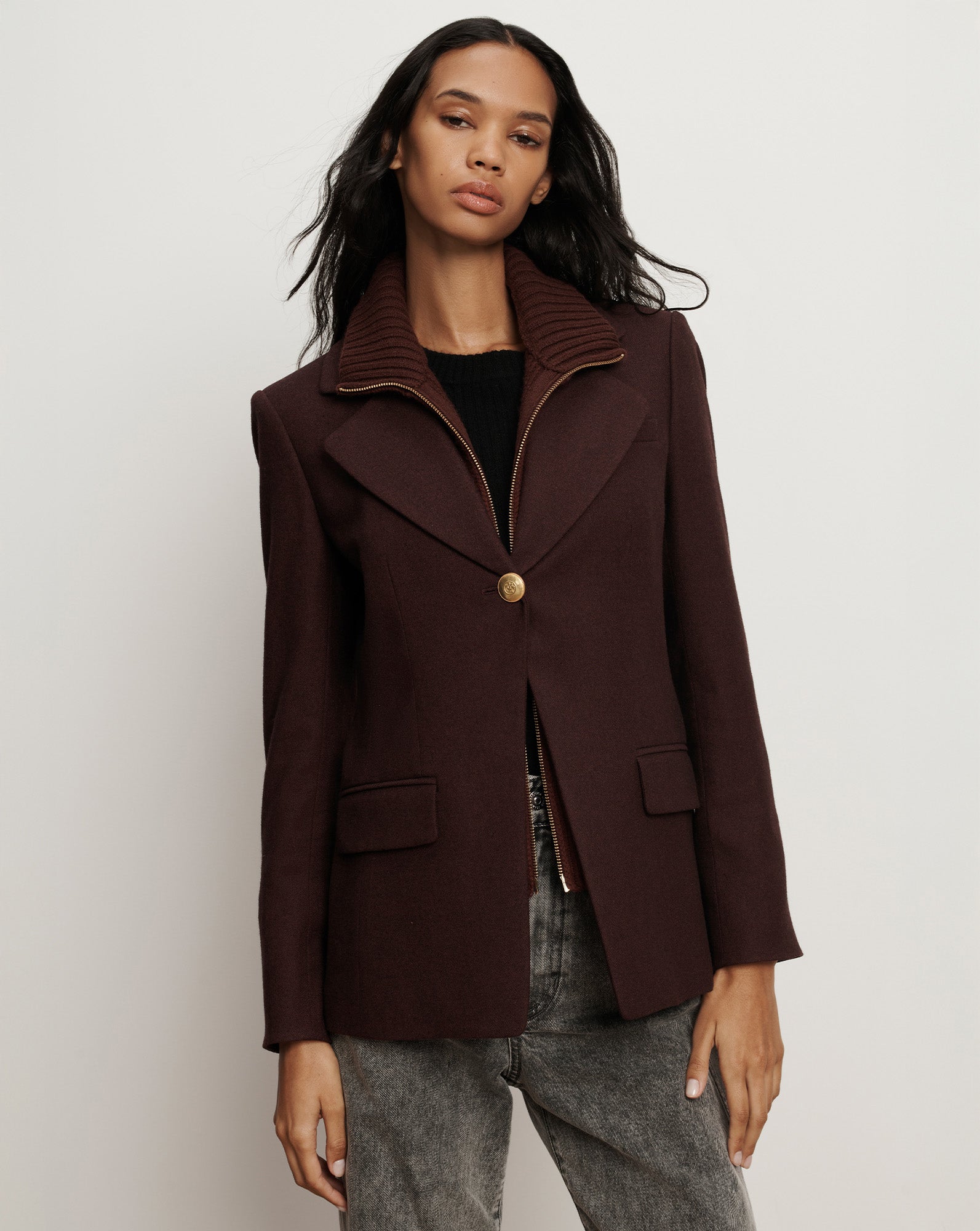 Kessler Wool-Blend Dickey Jacket from Veronica Beard