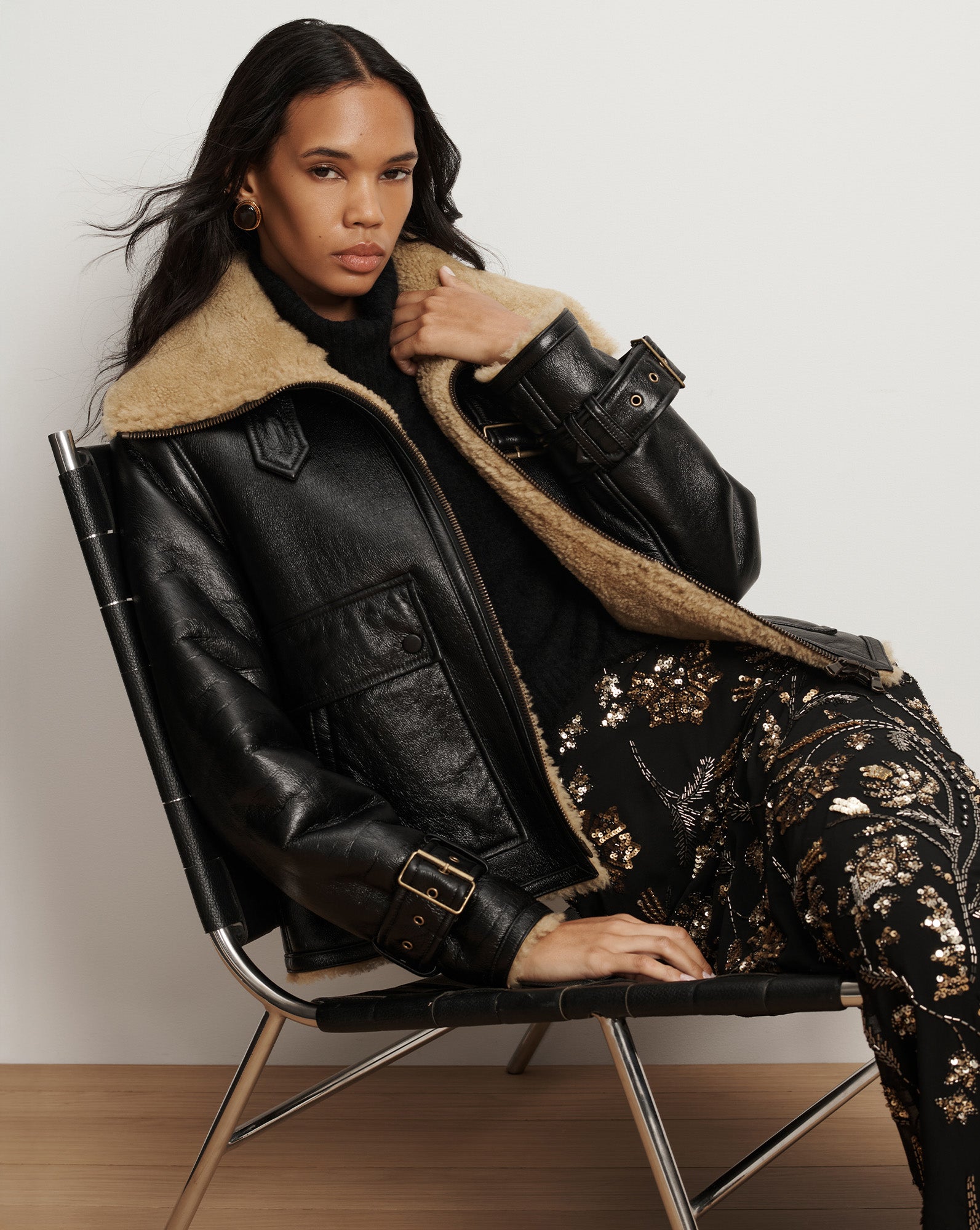 Danika Shearling Jacket from Veronica Beard
