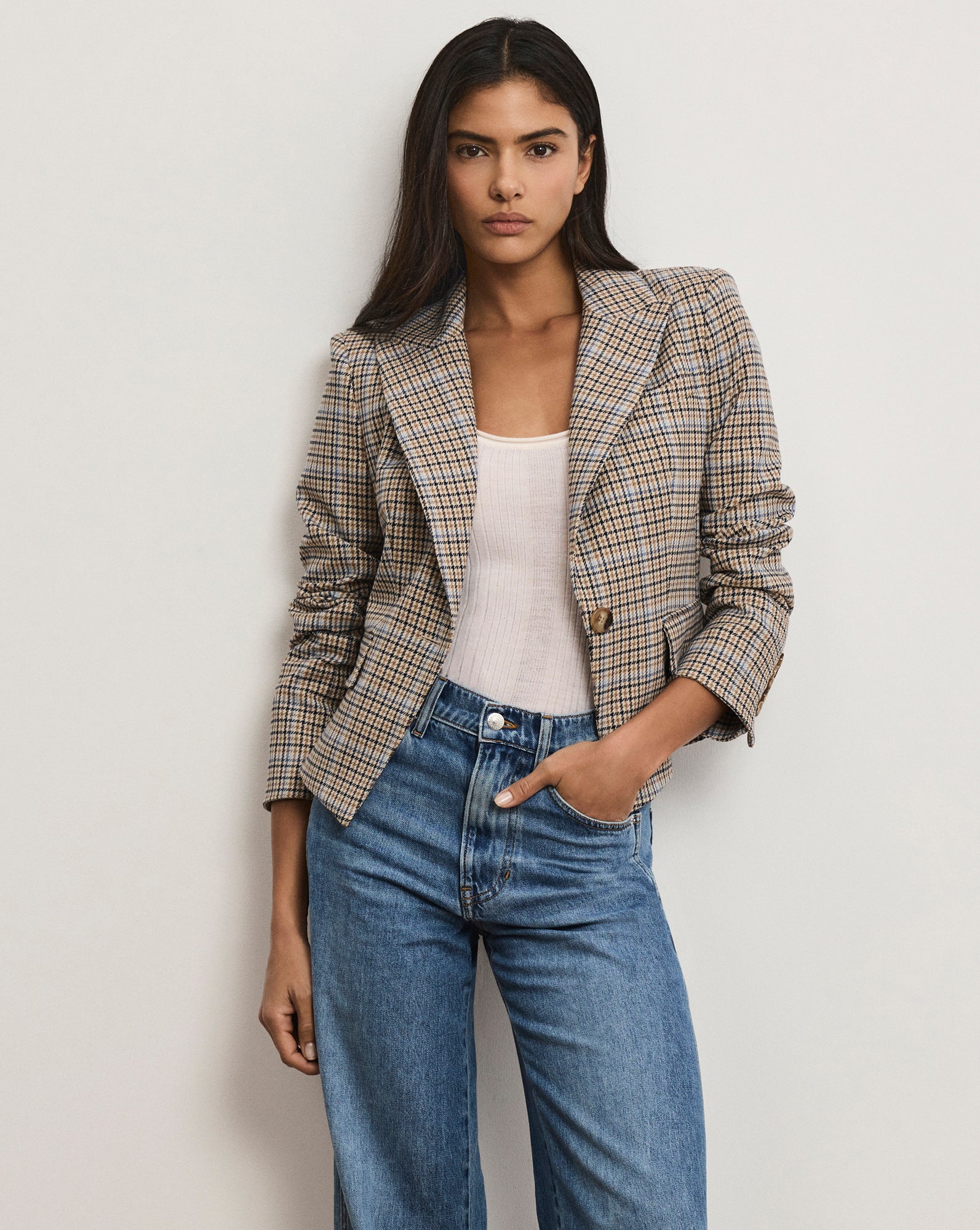 Hosanna Plaid Dickey Jacket Veronica Beard