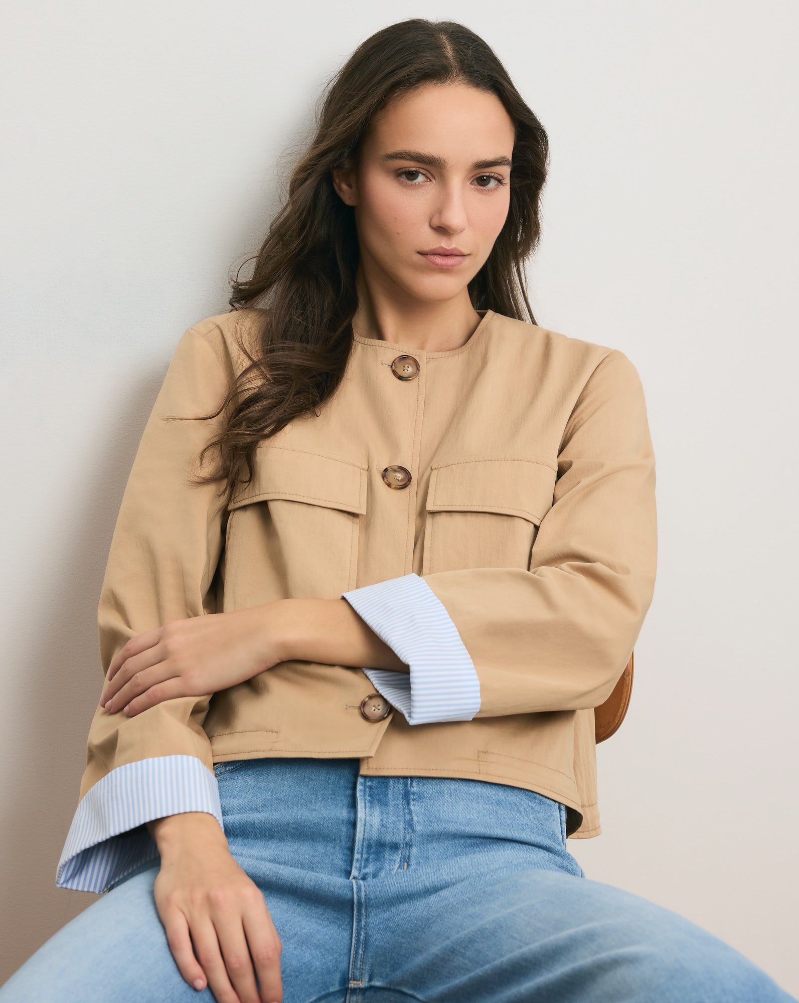 Gala Cropped Utility Jacket Veronica Beard