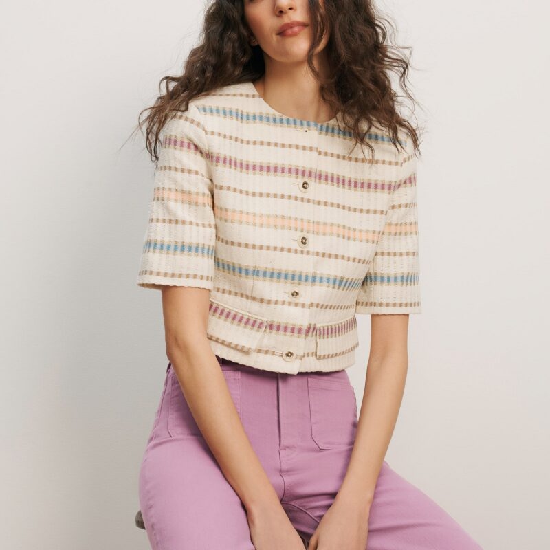 Orville Striped Jacket from Veronica Beard