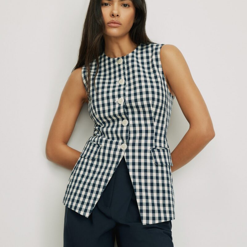 Lois Gingham Vest from Veronica Beard