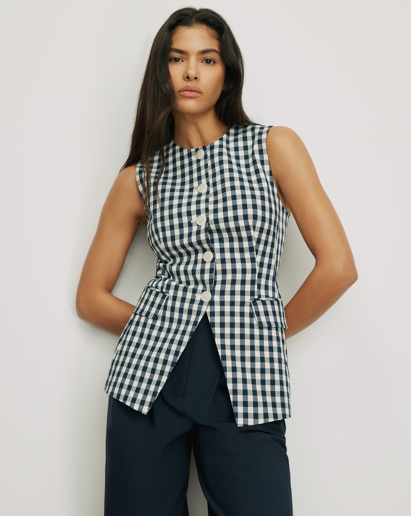 Lois Gingham Vest from Veronica Beard
