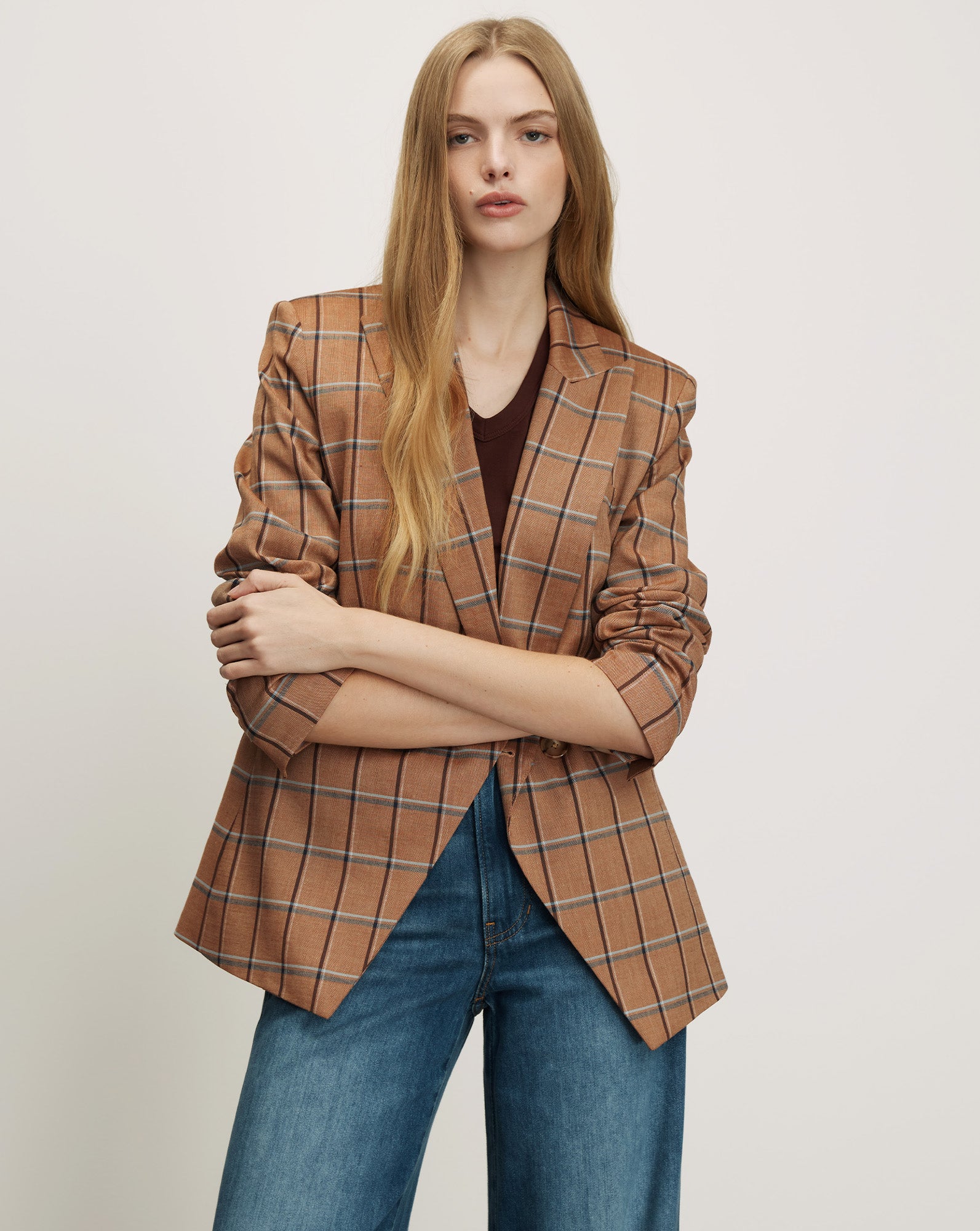 Rickie Plaid Dickey Jacket from Veronica Beard