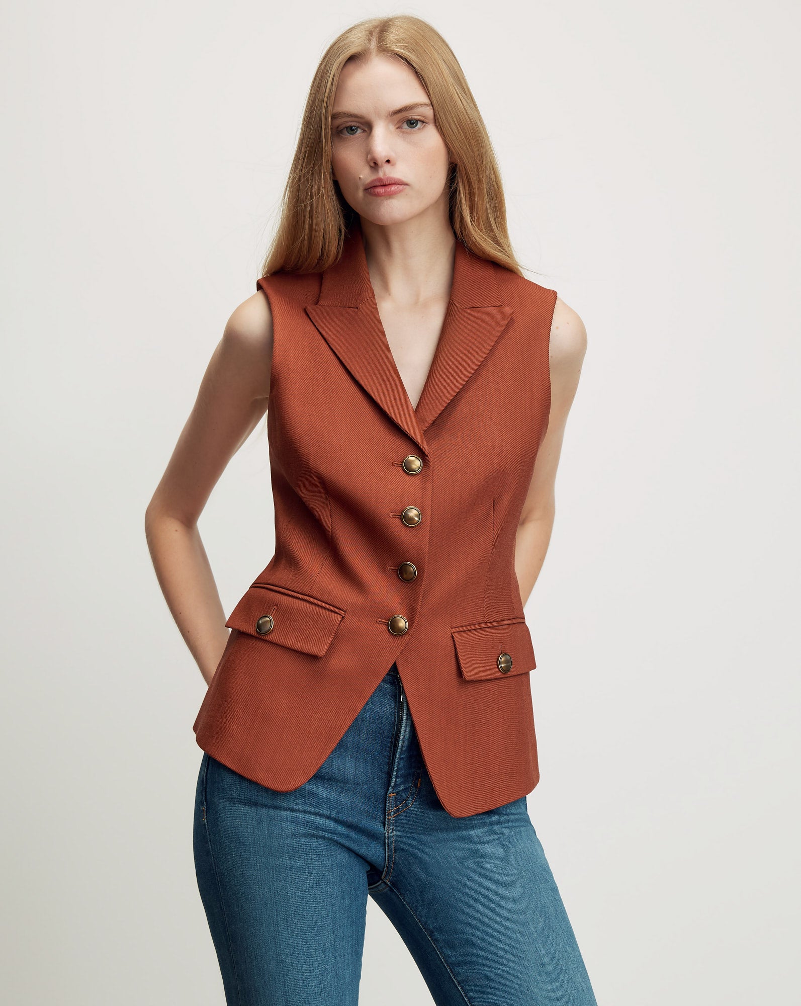 Benny Tailored Vest from Veronica Beard
