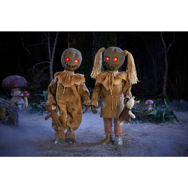 2-Piece Wicked Woods Animated LED Burlap Twins