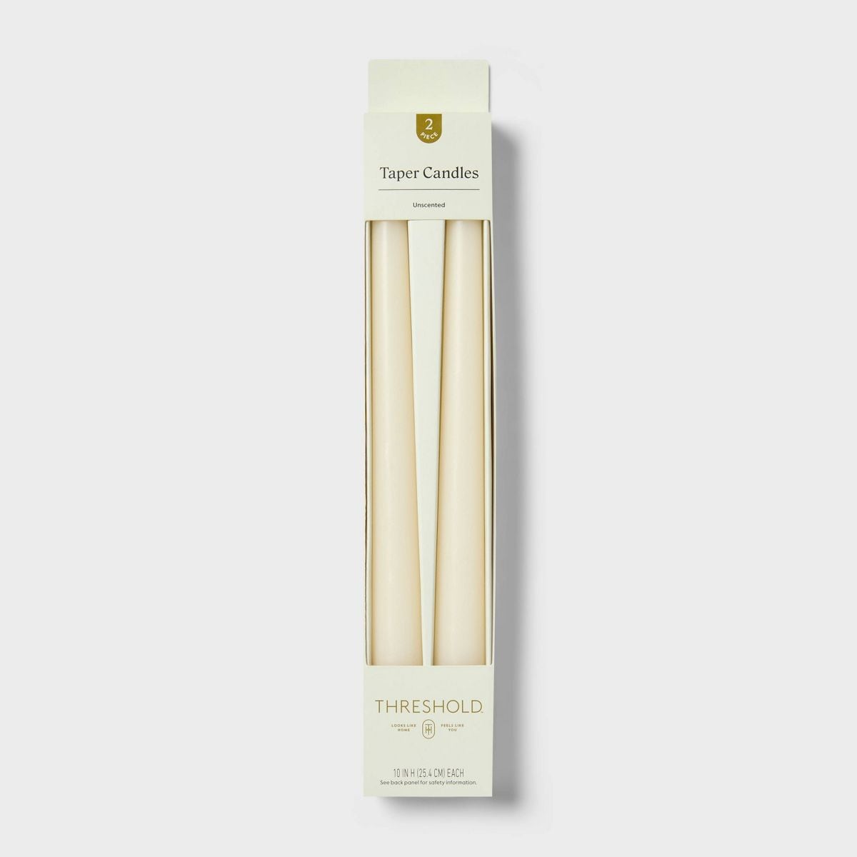 2pk Core Taper Candle Set White - Thresholdu2122