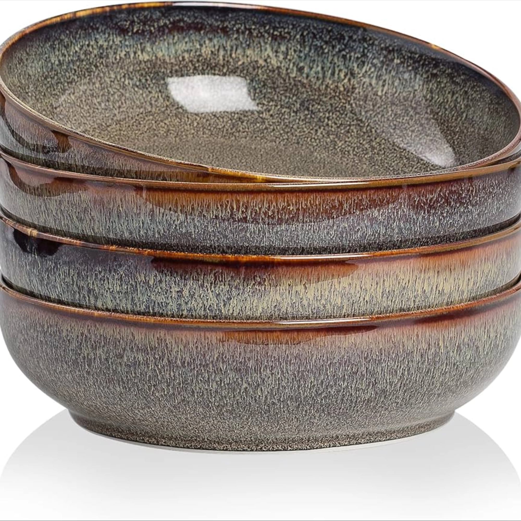 30oz Ceramic bowls set of 4-8" serving bowls for Kitchen,Pasta,Salad-Dishwasher & Microwave Safe ...