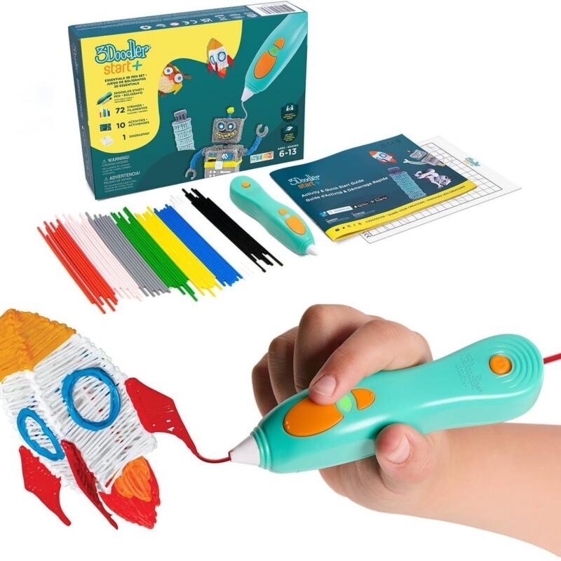 3Doodler Start+ Essentials 3D Pen Set for Kids, Easy to Use, Learn from Home Art, Educational STEM Toy for Boys & Girls Ages 6+