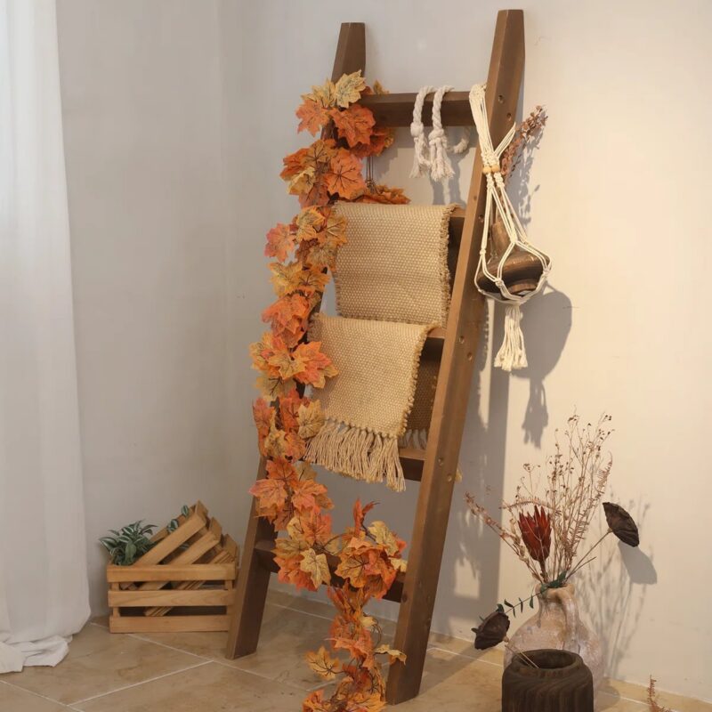 57" Thick Wooden Blanket Ladder