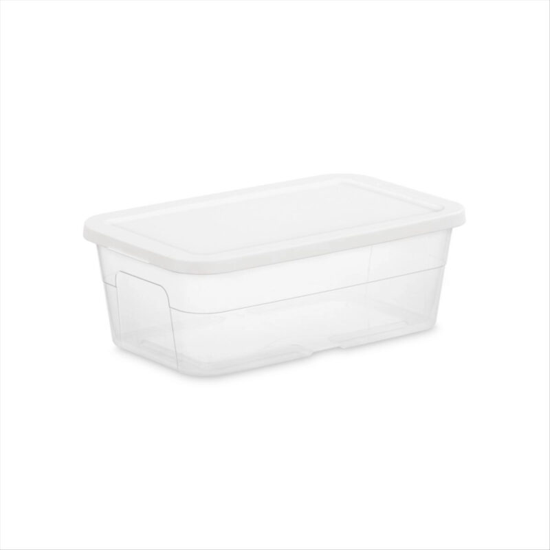 6qt Clear Storage Box White - Brightroom™