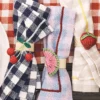 Handwoven Fruit Napkin Rings, Set of 4