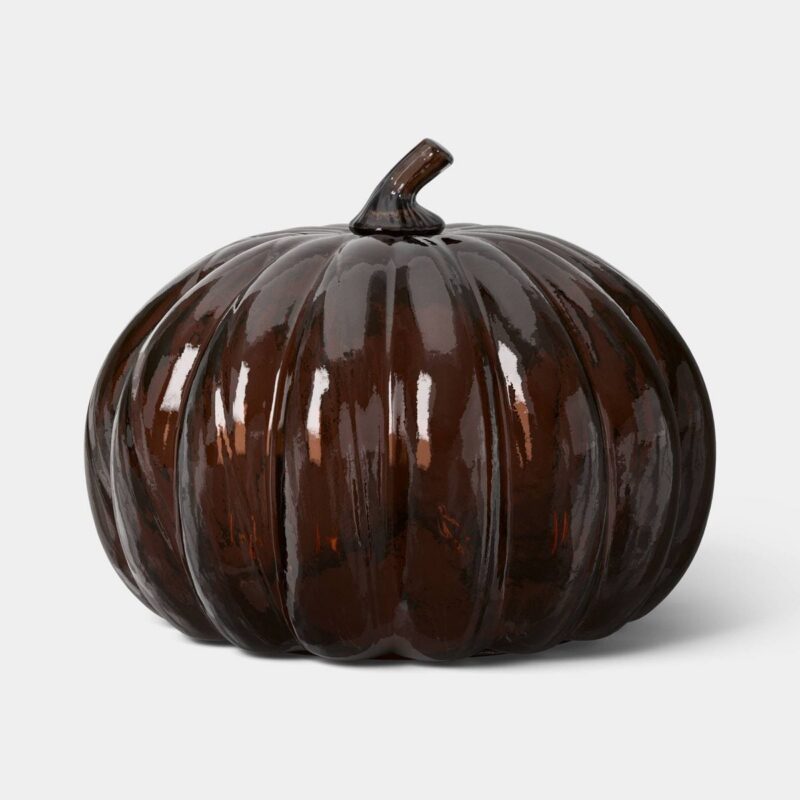 8.3" XL Hammered Glass Fall Pumpkin - Thresholdu2122