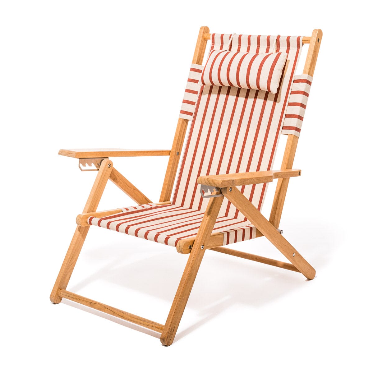 Business & Pleasure Tommy Chair in Monaco Le Sirenuse Stripe with teak frame