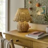 Table Lamp with Woven Base and Woven Shade