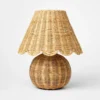 Table Lamp with Woven Base and Woven Shade