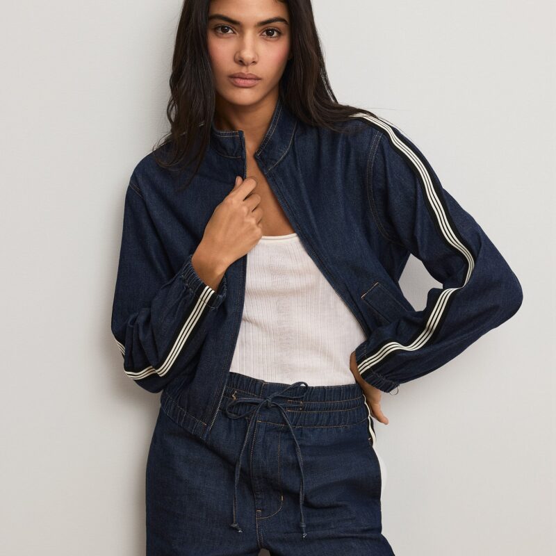 Gigi Denim Track Jacket from Veronica Beard