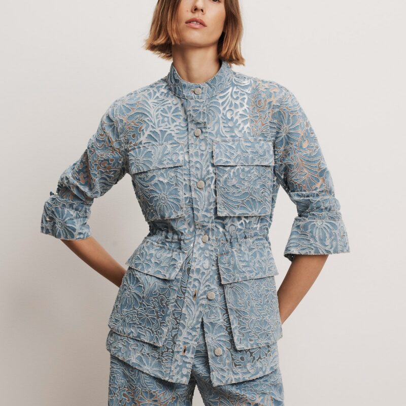 Lane Burnout Denim Jacket from Veronica Beard