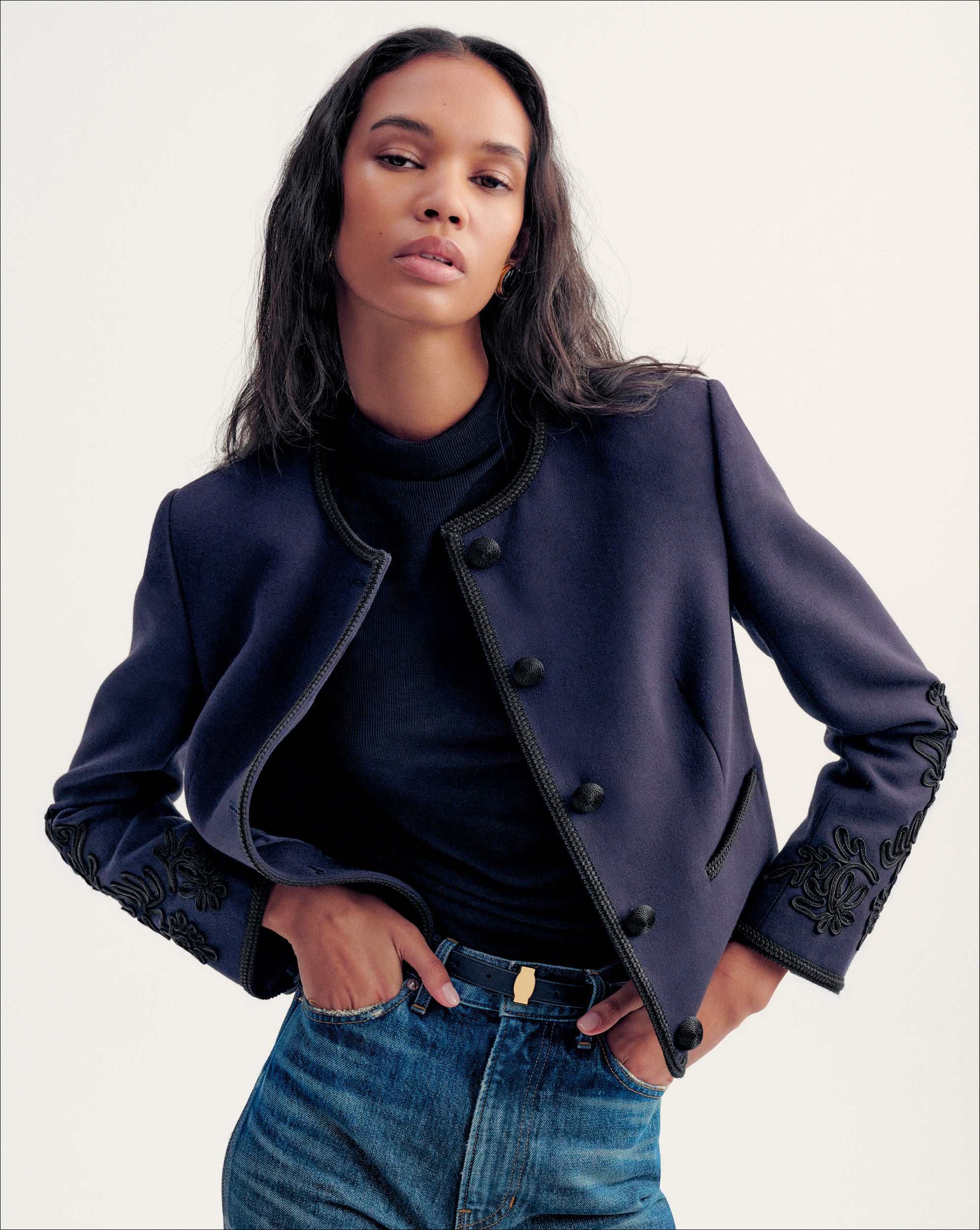 Latrell Embroidered Jacket from Veronica Beard