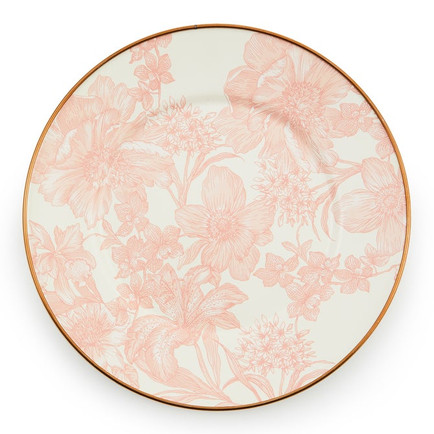 MacKenzie-Childs Rosy English Garden Enamel Salad and Dessert Plate