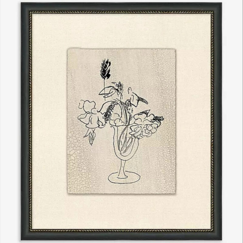 Anthropologie A Cup of Flowers Wall Art