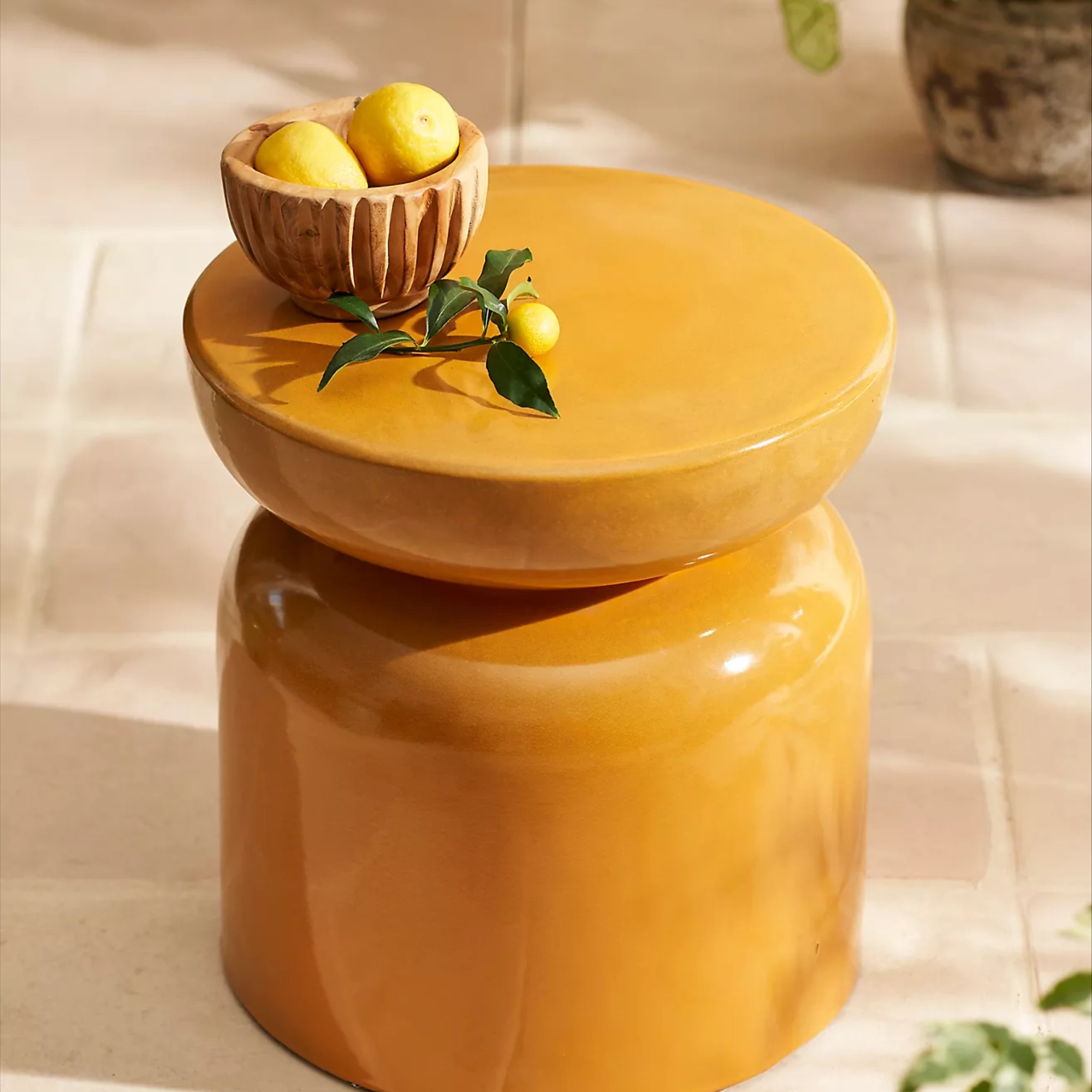 Acapulco Stoneware Side Table