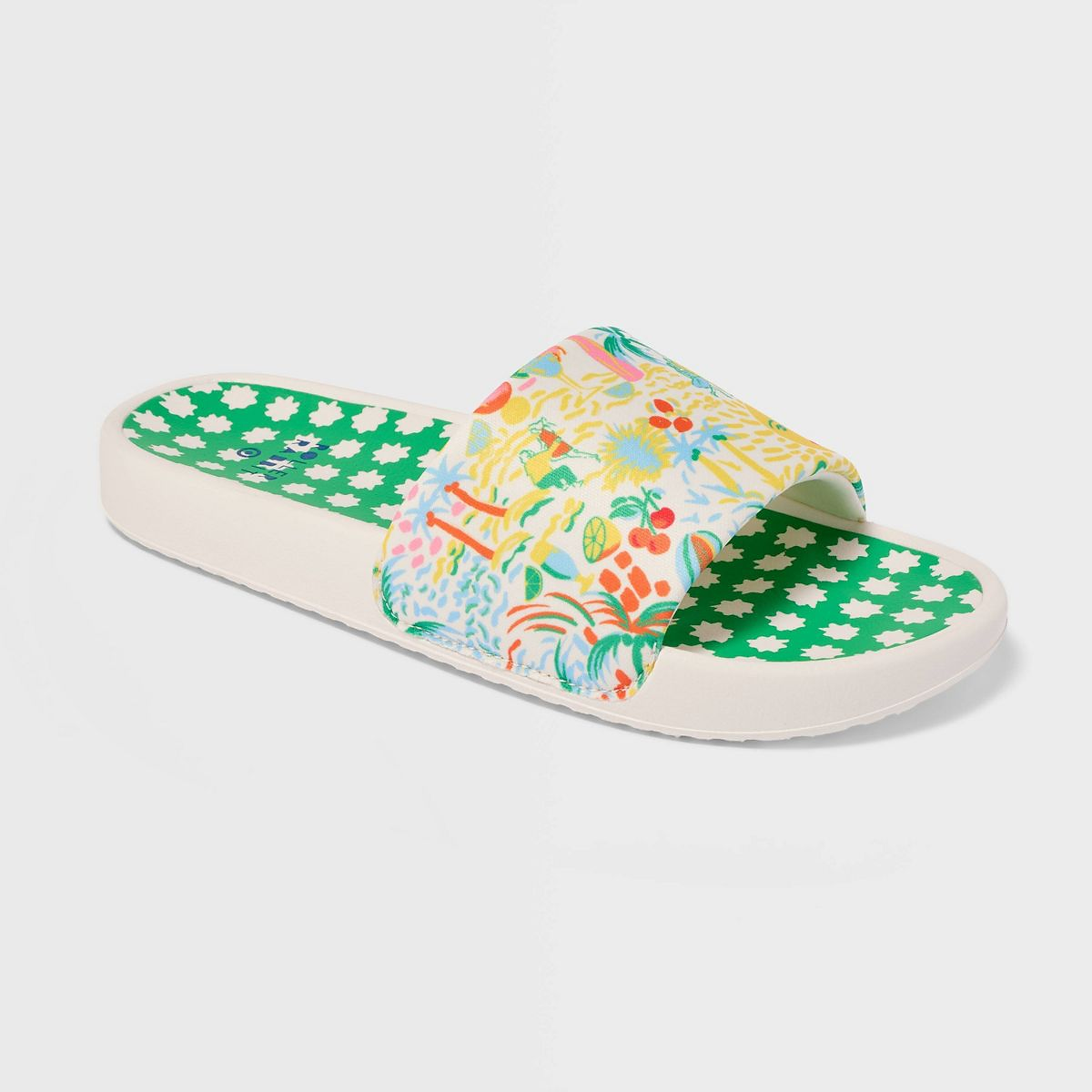 Adult Vacation/Star Geo Slide Sandals Yellow/Green - Roller Rabbit x Target 5-6