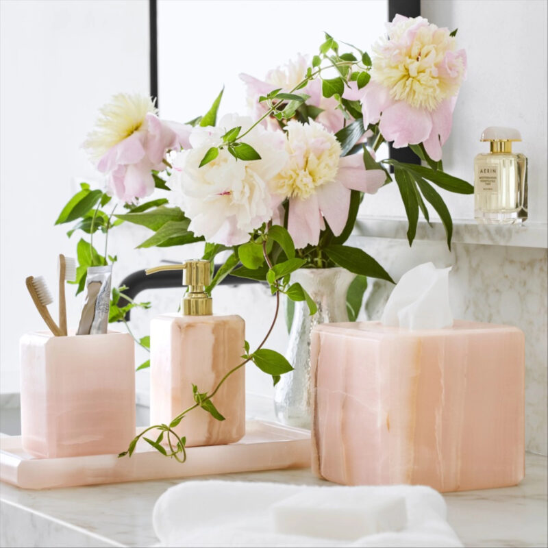 Williams Sonoma AERIN x Williams Sonoma Home Pink Onyx Bath Collection