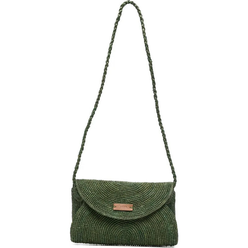 AFAR Samira raffia shoulder bag - Green