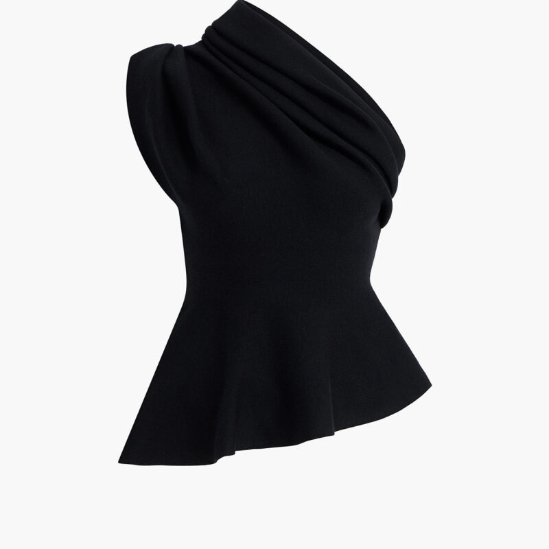 Aimee Top in Black Khaite