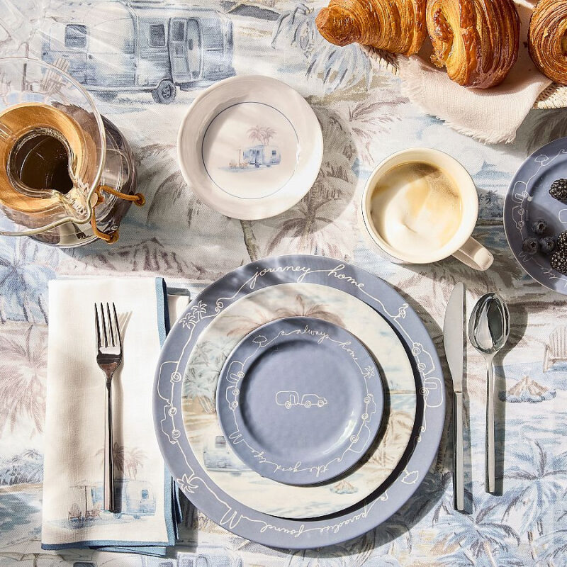 Airstream Outdoor Melamine Appetizer Plates - Set of 4