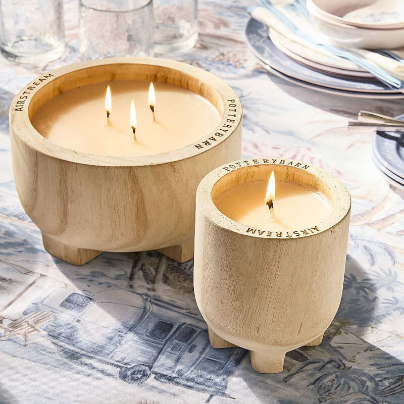 Airstream Wood Carved Candle - Coastal Berry