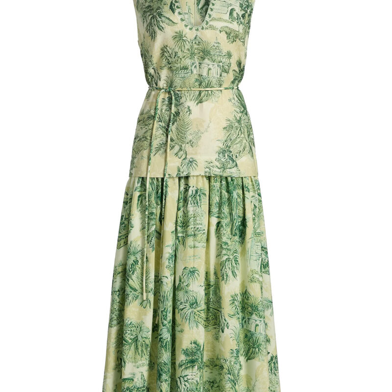 Alémais Sara Printed Cotton-Silk Midi-Dress | Saks Fifth Avenue